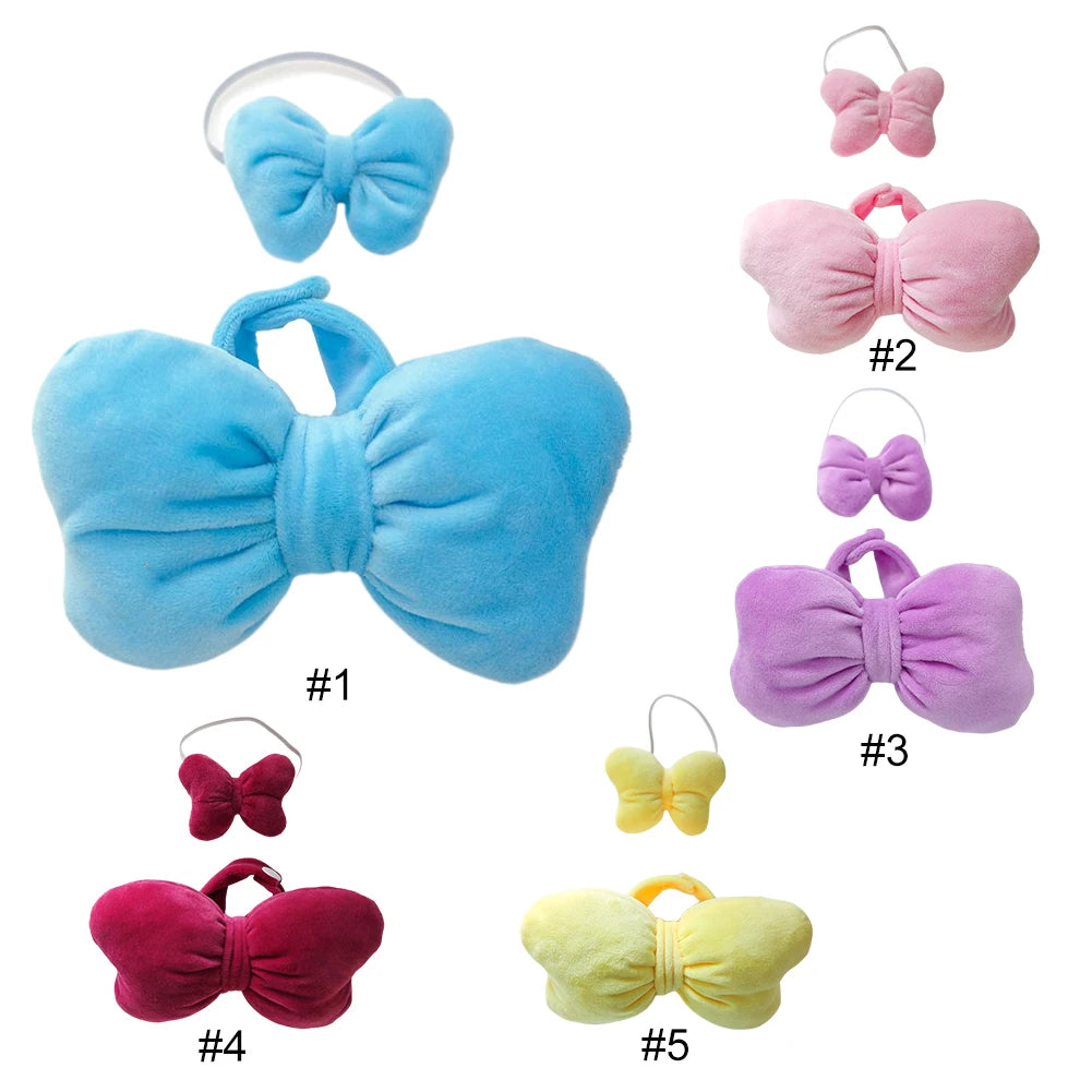 For Labubu Clothes Doll Bow Decor Plush Doll Clothes Replacement Bow Outfit for Labubu Sit Party Clothes Set for Pop Mart Dolls