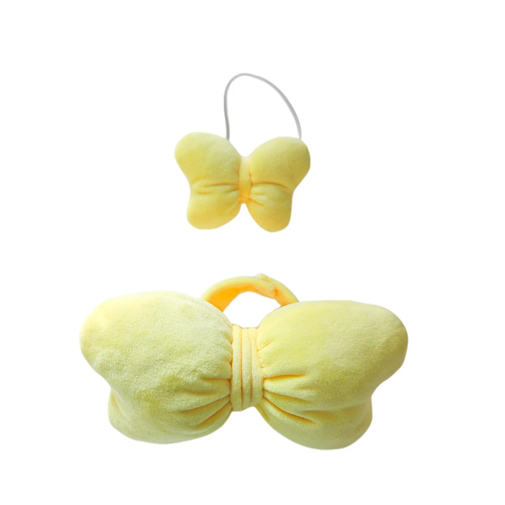 For Labubu Clothes Doll Bow Decor Plush Doll Clothes Replacement Bow Outfit for Labubu Sit Party Clothes Set for Pop Mart Dolls