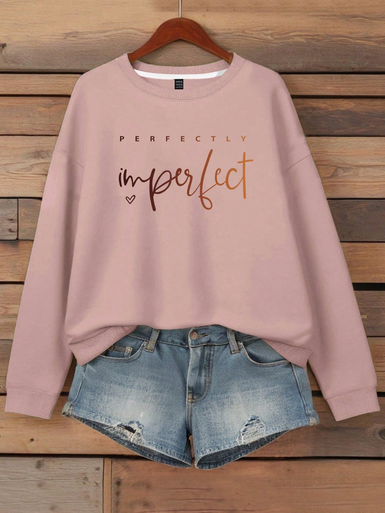 SHEIN LUNE Women'S Slogan Letter Print Crew Neck Long Sleeve Sweatshirt Sportswear,Long Sleeve Tops Graduation,Back to School Outfits,Graduation,Teacher Outfits for Women,Back to School